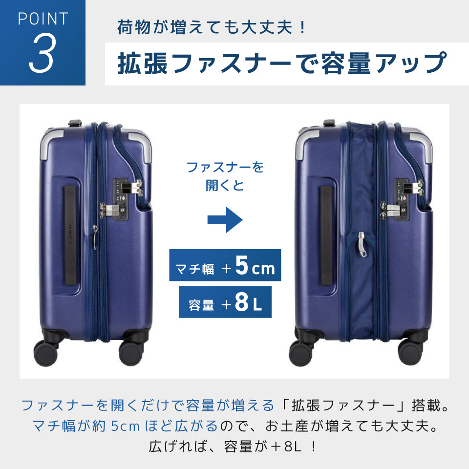 【トラべリスト】TRAVELIST レスト トップオープン付きスーツケース S