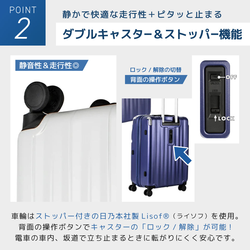 【トラべリスト】TRAVELIST レスト トップオープン付きスーツケース M
